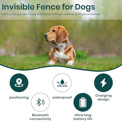 Electric Dog Fence Wireless Containment System with Waterproof Training Collar P545657