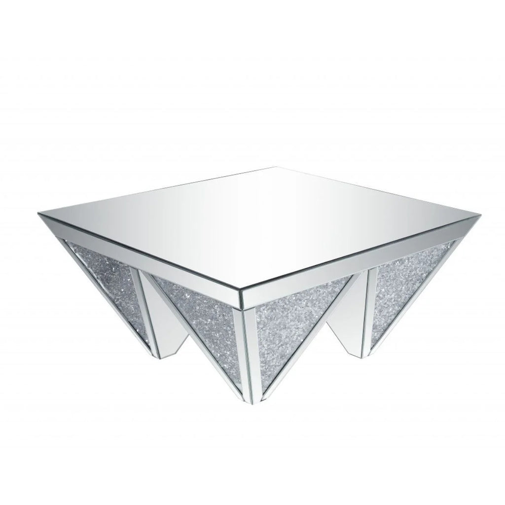 37" Mirrored Manufactured Wood Square Coffee Table S982244