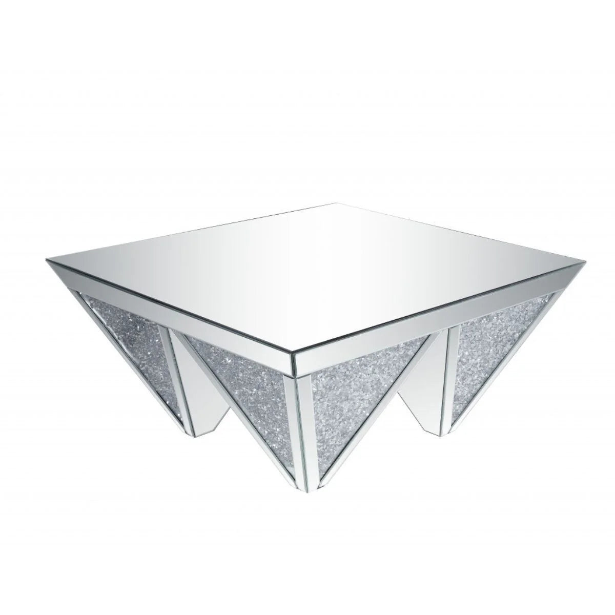 37" Mirrored Manufactured Wood Square Coffee Table S982244