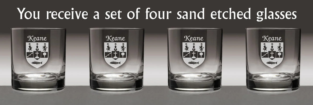 Set of 4 Etched Tumbler Glasses J538
