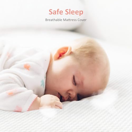 White Pink Dual Sided Memory Foam Crib Mattress H534546