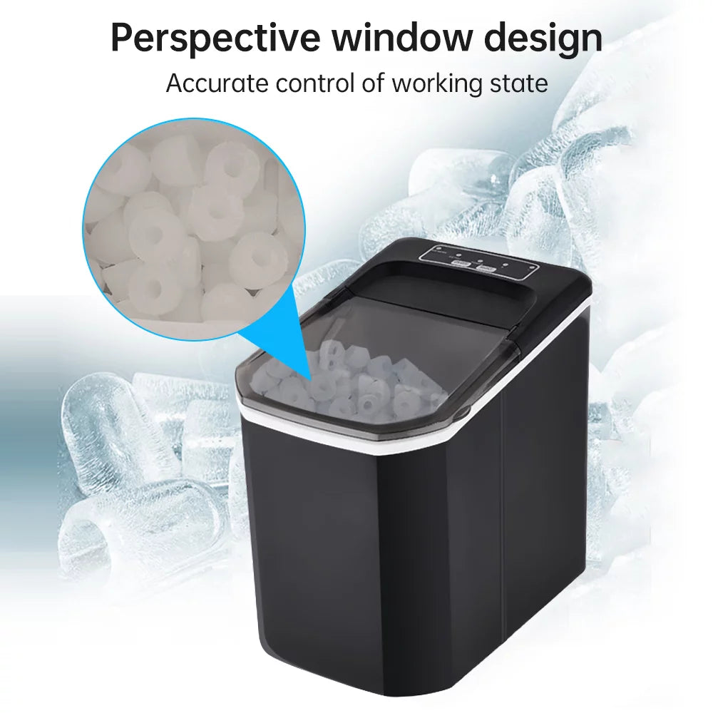 Countertop Ice Maker, 26lbs in 24Hrs, Self-Cleaning Ice Machine with Basket C760