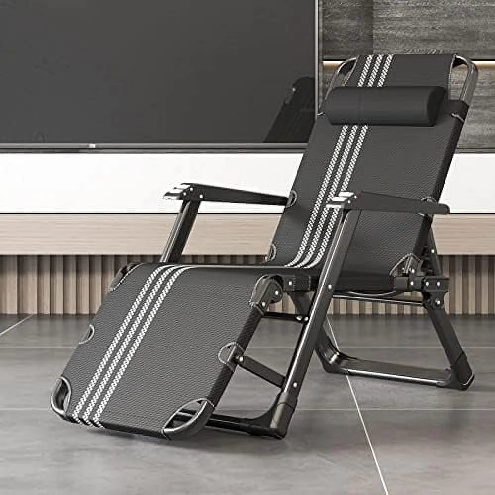 Folding Chair with Adjustable Backrest and Removable Cushion T704018