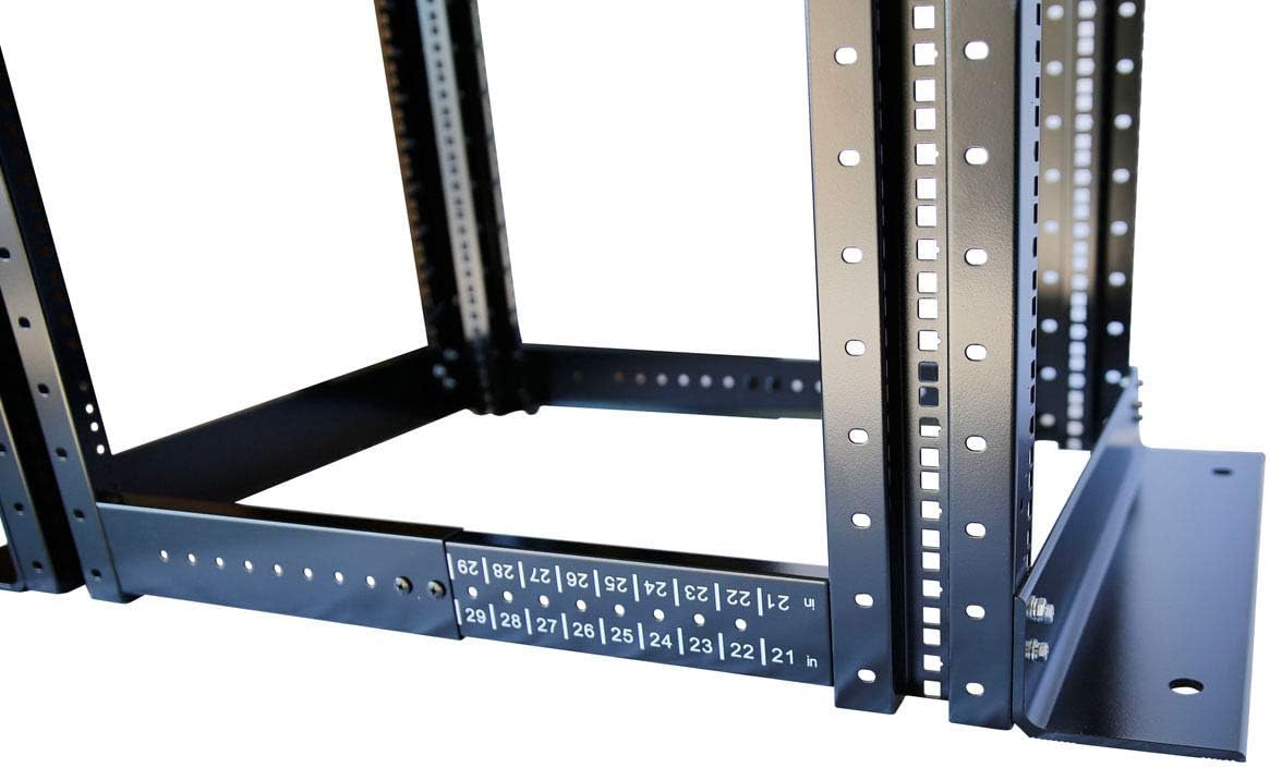 19 Inch Adjustable Depth Cold Rolled Steel Server Rack 15U N659873