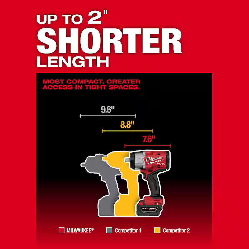 18V Brushless Cordless 1/2 in. Impact Wrench Kit and Impact Socket Set V496863