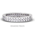 Platinum 950 Prong Setting Two Row Band Eternity Ring R80060
