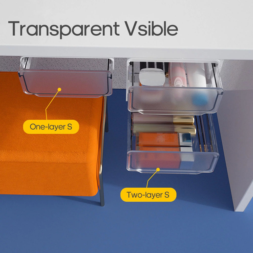 Invisible Under Desk Drawer Stationery Organizer W1608
