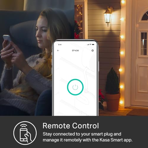 Outdoor Smart Plug with 2 Sockets, Black W96619