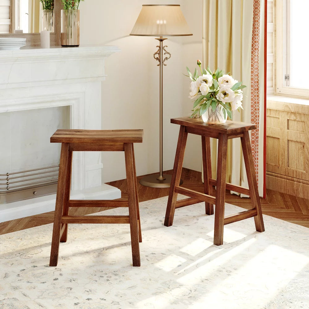 Solid Wood Kitchen Island Set with 2 Stools P54335