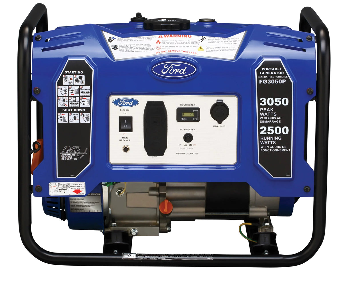 3050-Watt Gasoline Portable Generator with USB Ports O7494