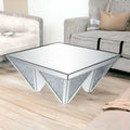 37" Mirrored Manufactured Wood Square Coffee Table S982244