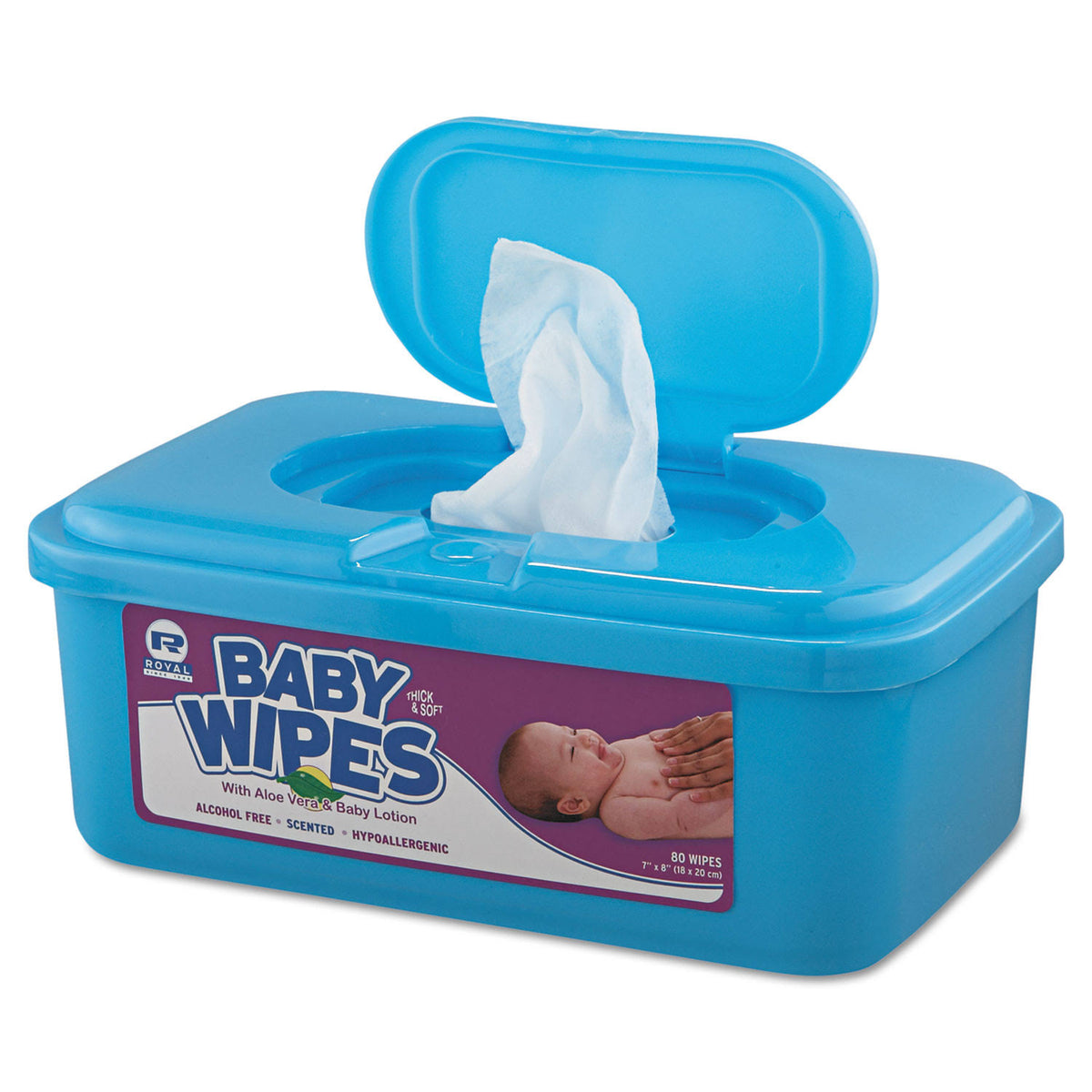 Unscented Baby Wipes, 12 tubs, 80 sheets each R14155