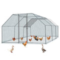 6.5 x 10 FT Metal Chicken Coop with Waterproof Cover A500265