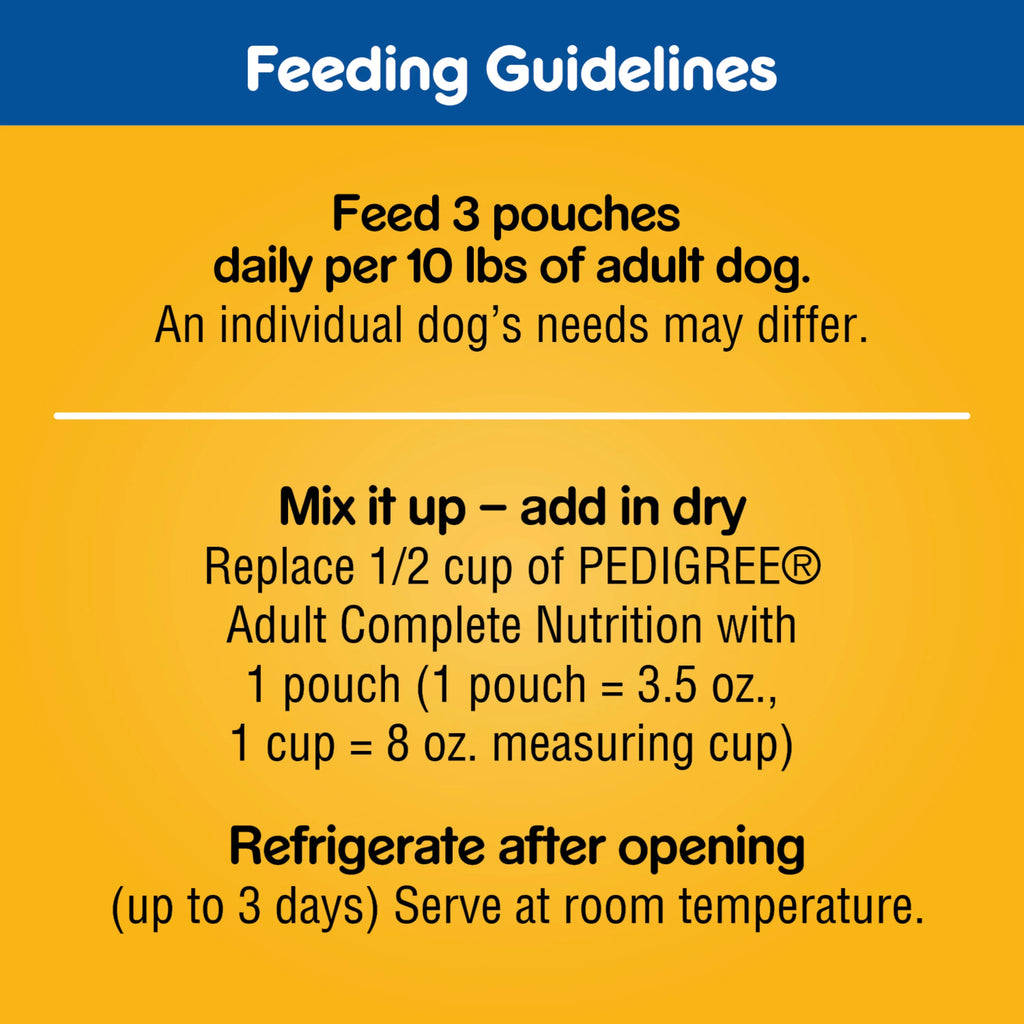 Wet Dog Food Variety Pack, 3.5 Oz Pouches (48 Pack) F365