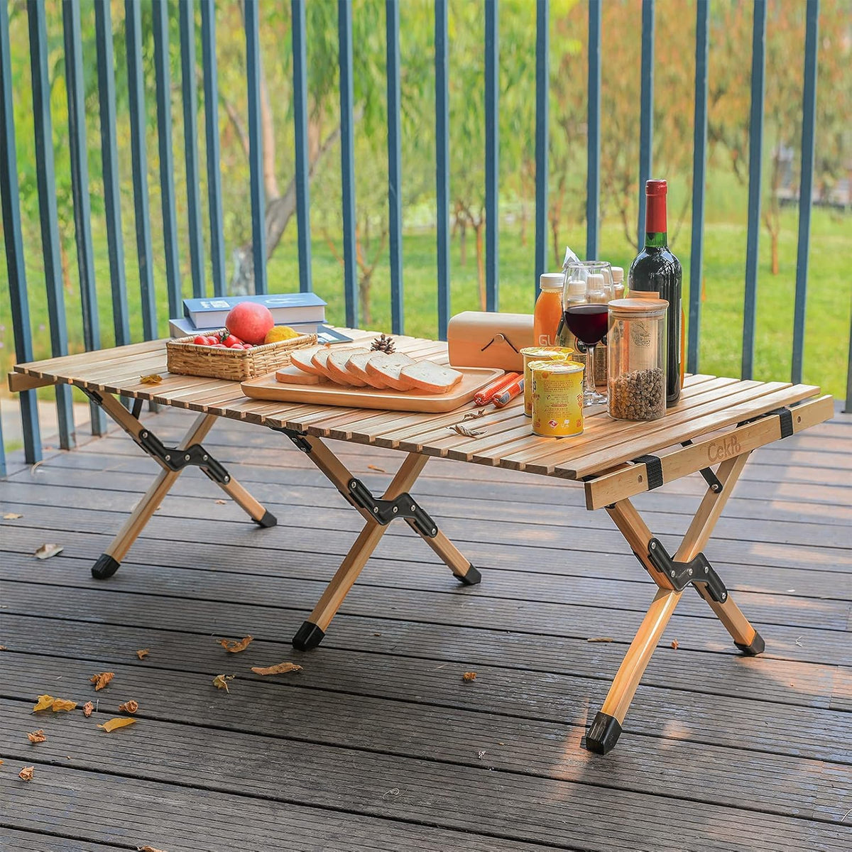 Portable Wooden Folding Picnic Table with Carry Bag R3545
