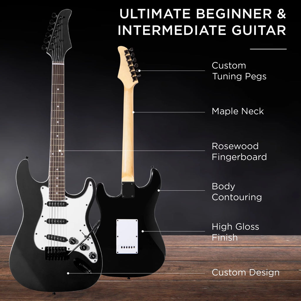 39in Full Size Beginner Electric Guitar Kit with Case D349