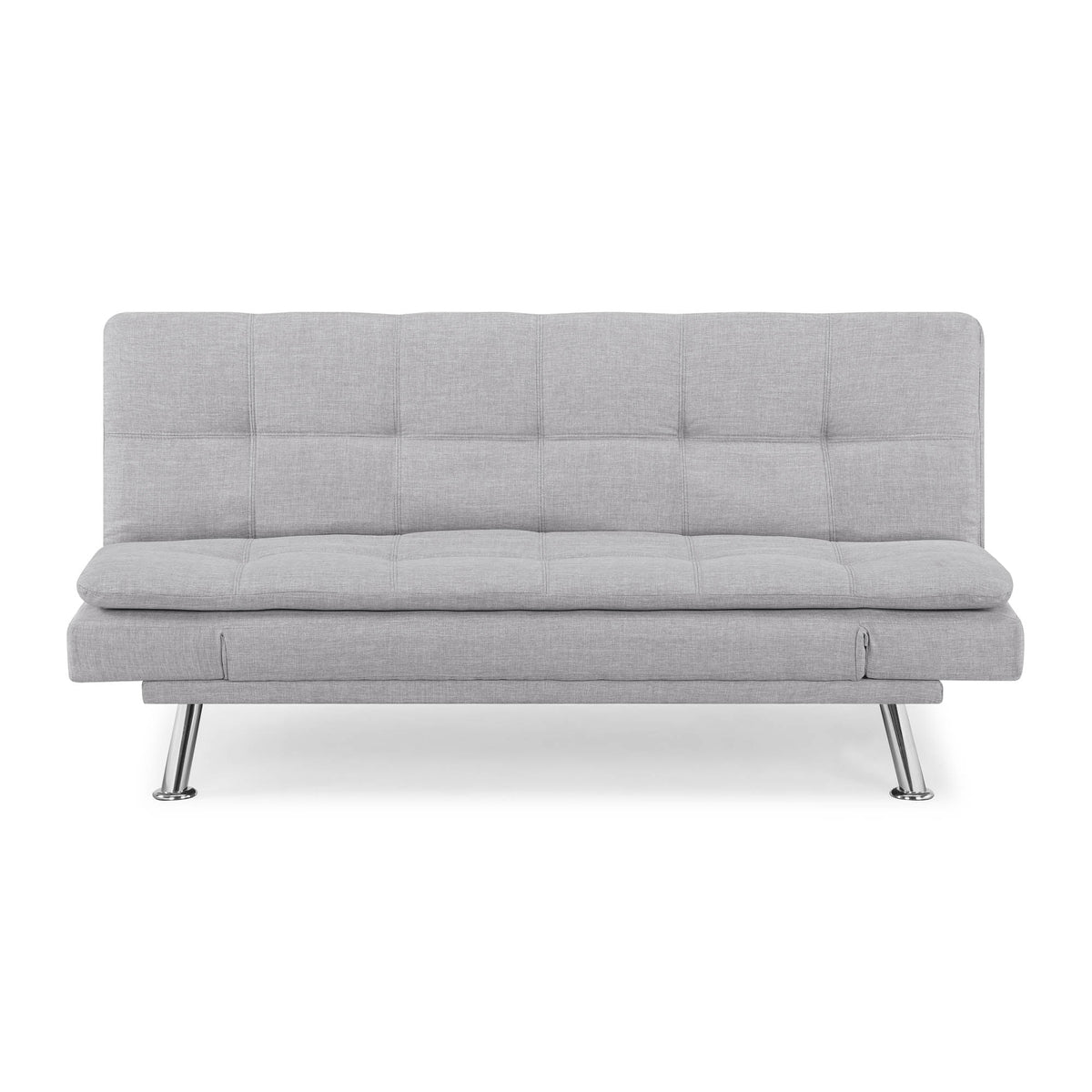 Light Gray Upholstery Futon with Adjustable Arms E171037