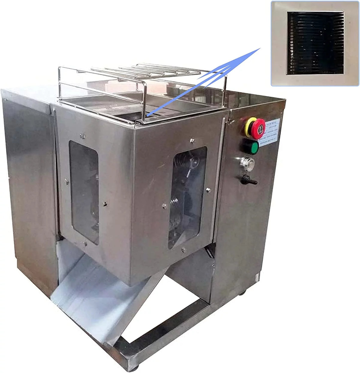 Commercial Shredded Meat Slicer with 10mm Blade Stainless Steel L964