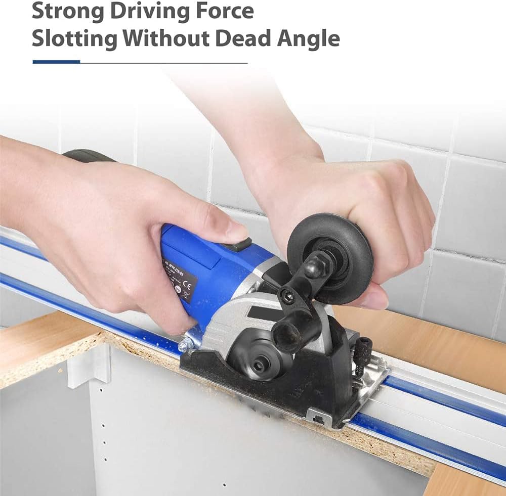 Mini Circular Saw with 2 x 15" Guide Rails, 3 Saw Blades, Pack of 2 D320038
