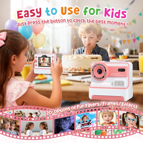 Dual Lens Instant Print Digital Camera with 32GB Card J861