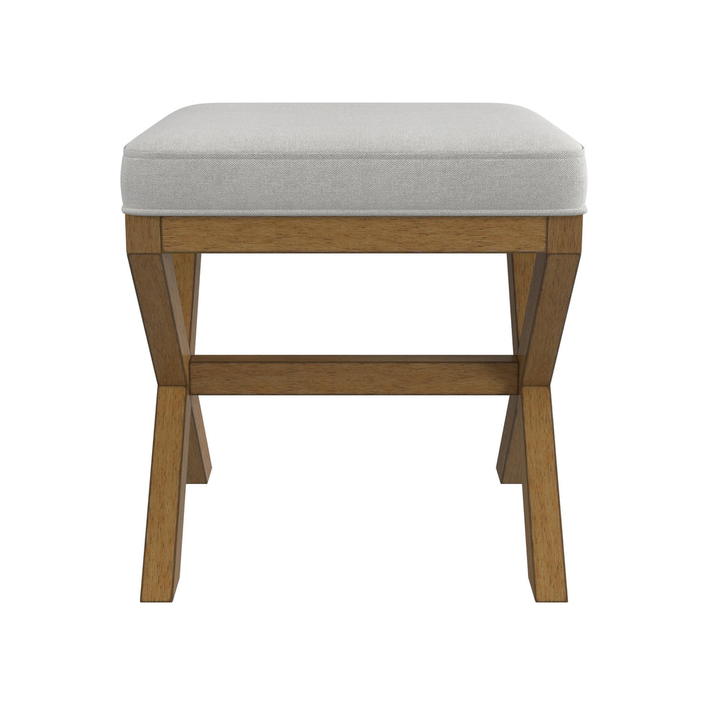 Dark Driftwood Wood Vanity Stool W4888