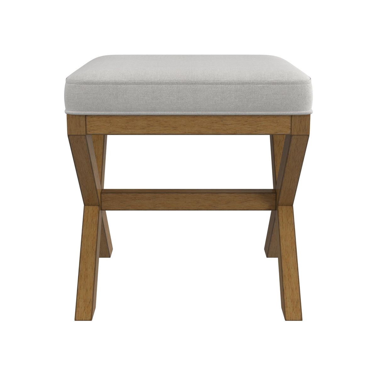 Dark Driftwood Wood Vanity Stool W4888