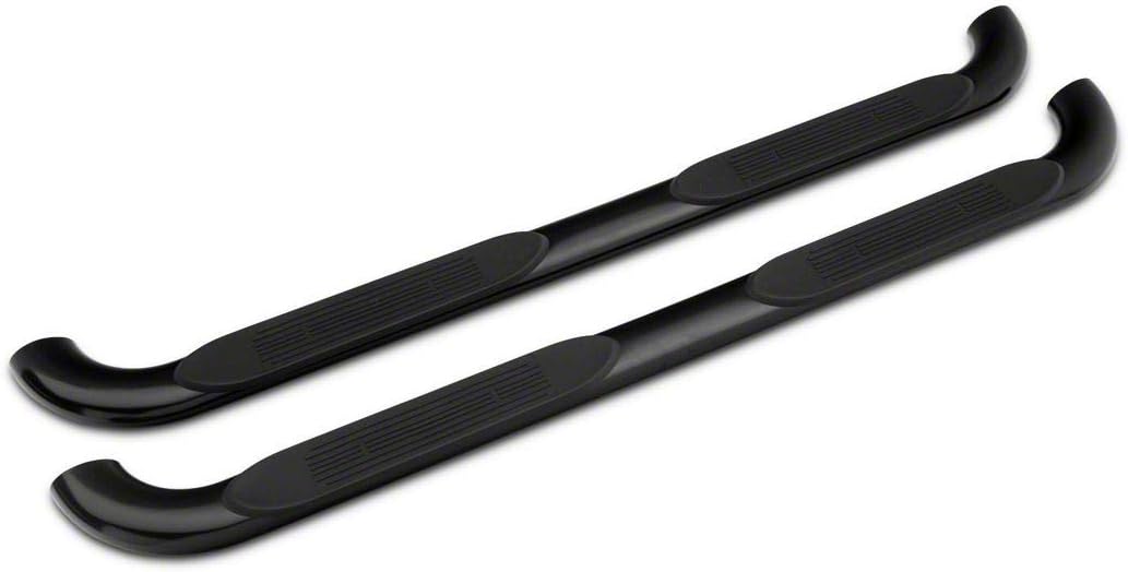 Black 4-Inch Oval Bent End Side Step Bars C748