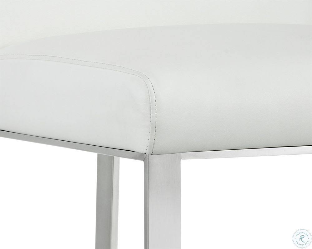 Cantina White Stainless Steel Counter Stool L8312