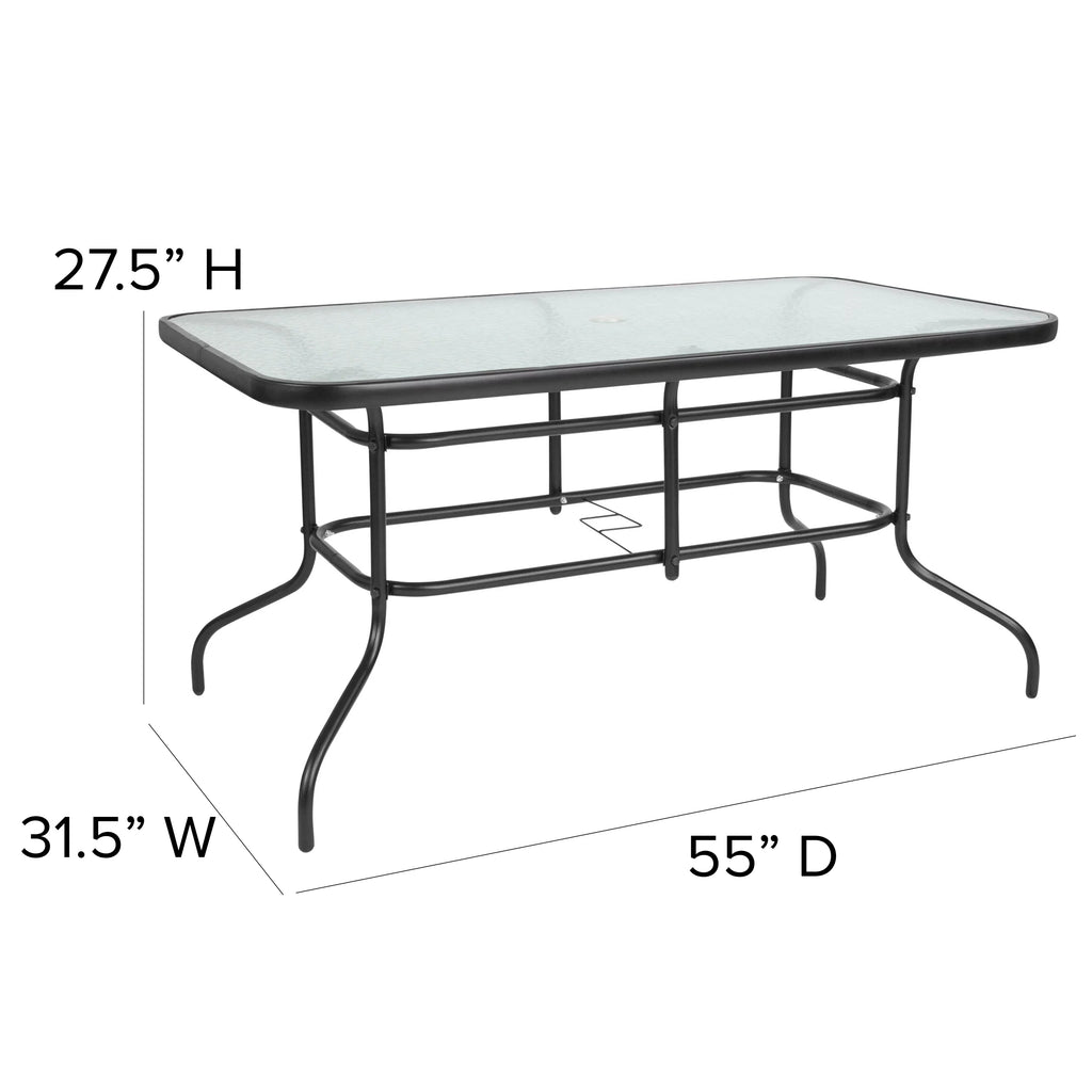 7 Piece Outdoor Patio Dining Set with Umbrella Hole K204