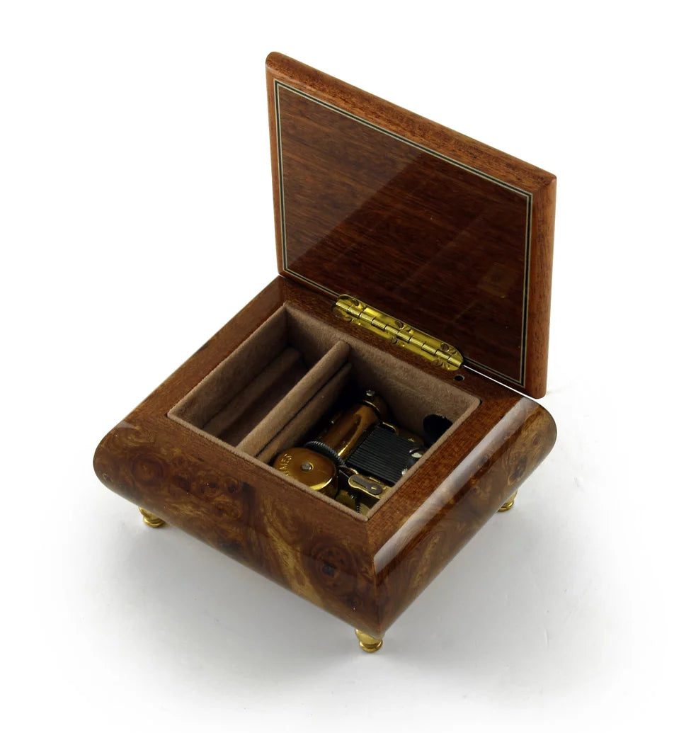 18 Note Christmas Theme Wood Inlay Music Box P365