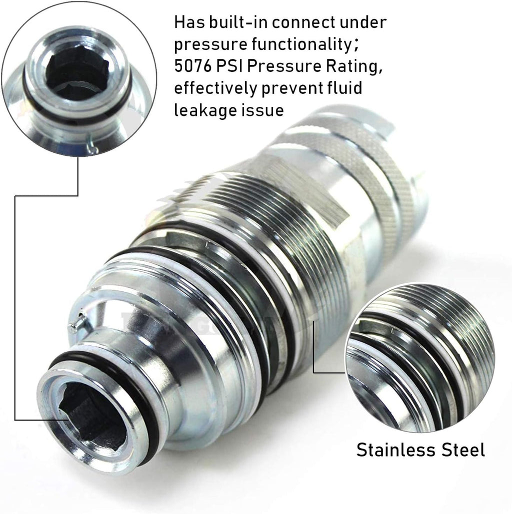 Hydraulic Flat Face Quick Connect Coupler Thread Φ46mm Pack of 2 C99056