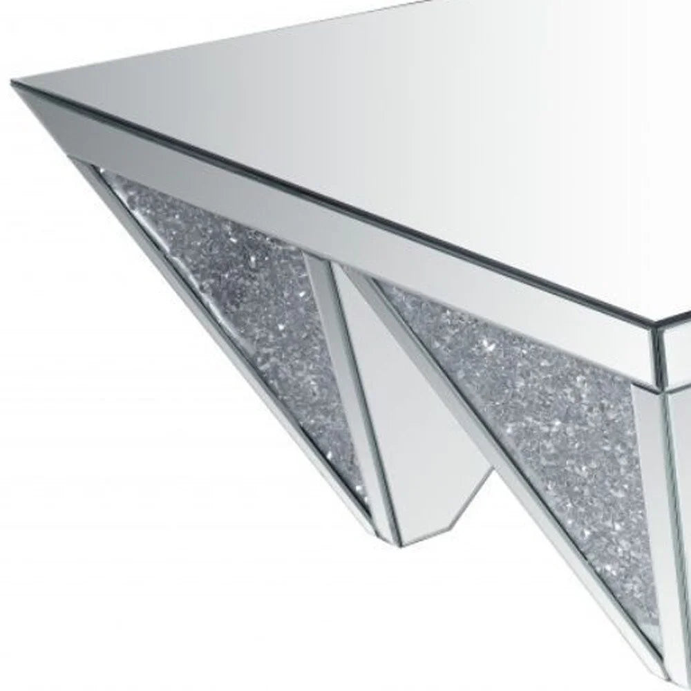37" Mirrored Manufactured Wood Square Coffee Table S982244