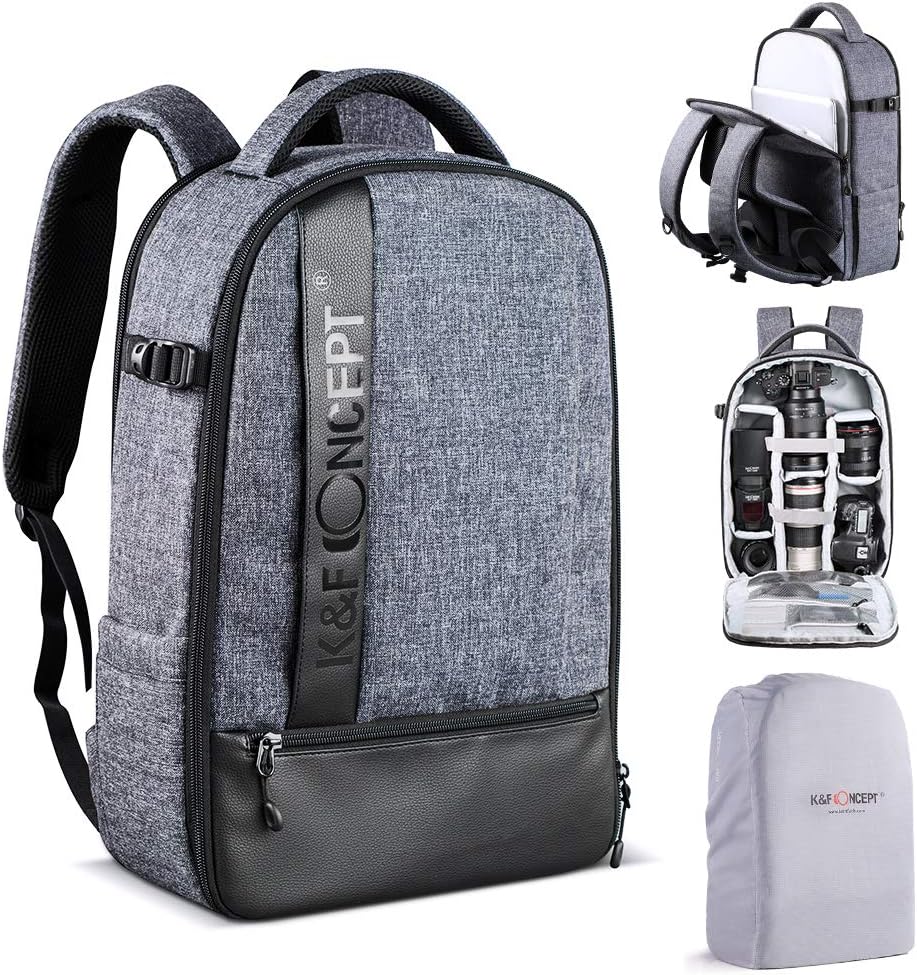 Camera Backpack for DSLR Cameras, 14-15 inch Laptop, Tripod, Lenses O4227