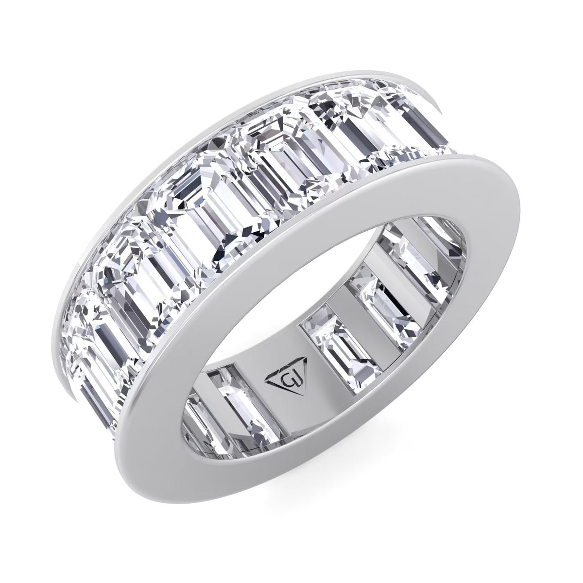 Channel Set Emerald Cut Diamond Eternity Band H706783