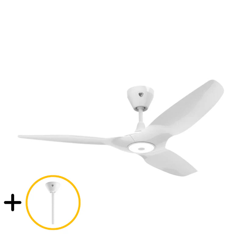 White 52 Outdoor Ceiling Fan with Downrod Y8606