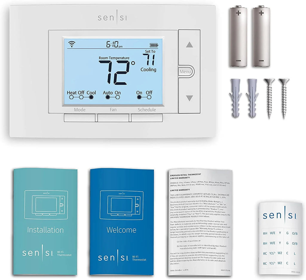 Smart Programmable Wi-Fi Thermostat White V512005
