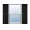Black Vinyl Open Louver Shutters Q51160