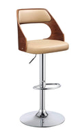 Beige Walnut Swivel Adjustable Stool D963