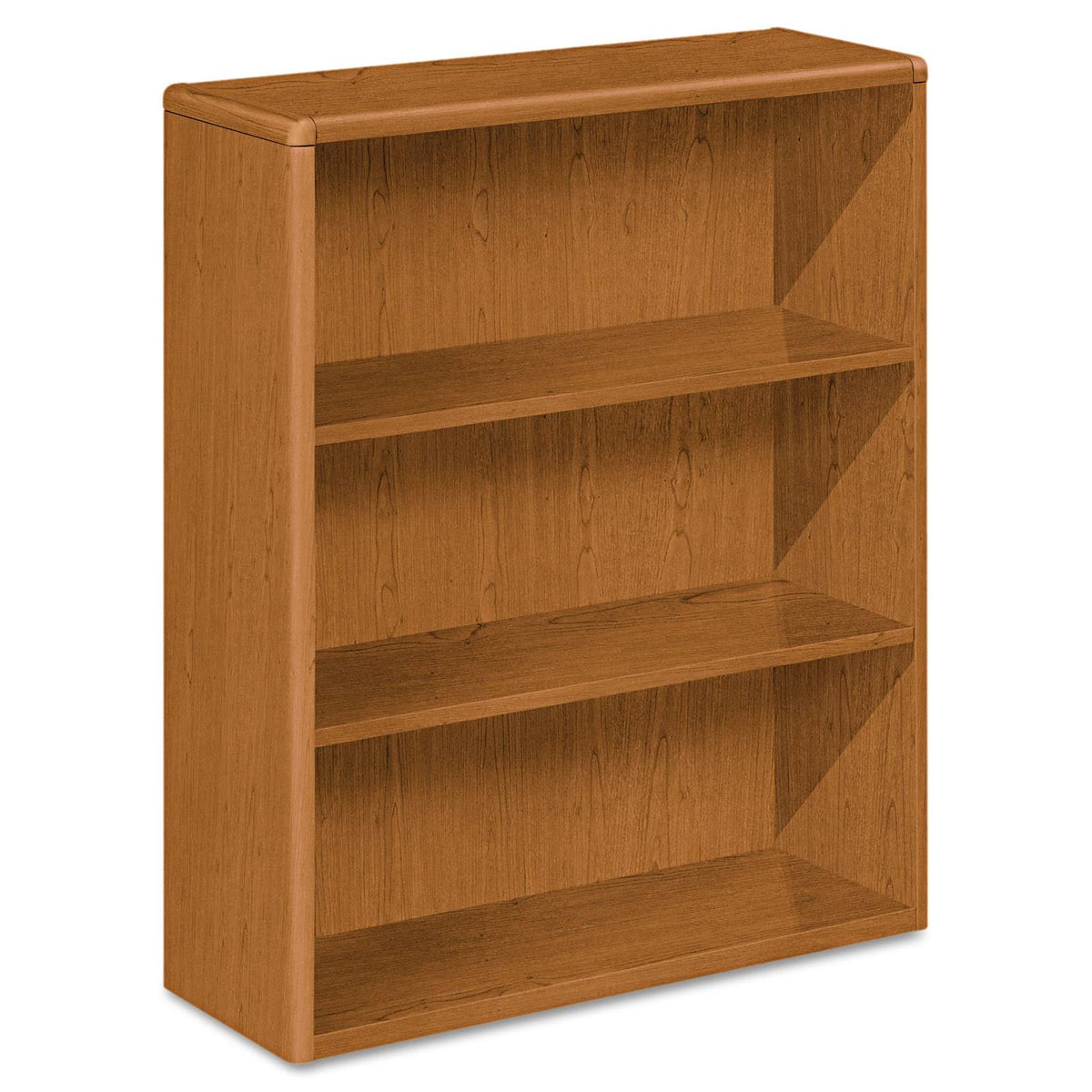 Wood Bookcase, Three Shelf, Bourbon Cherry M66820