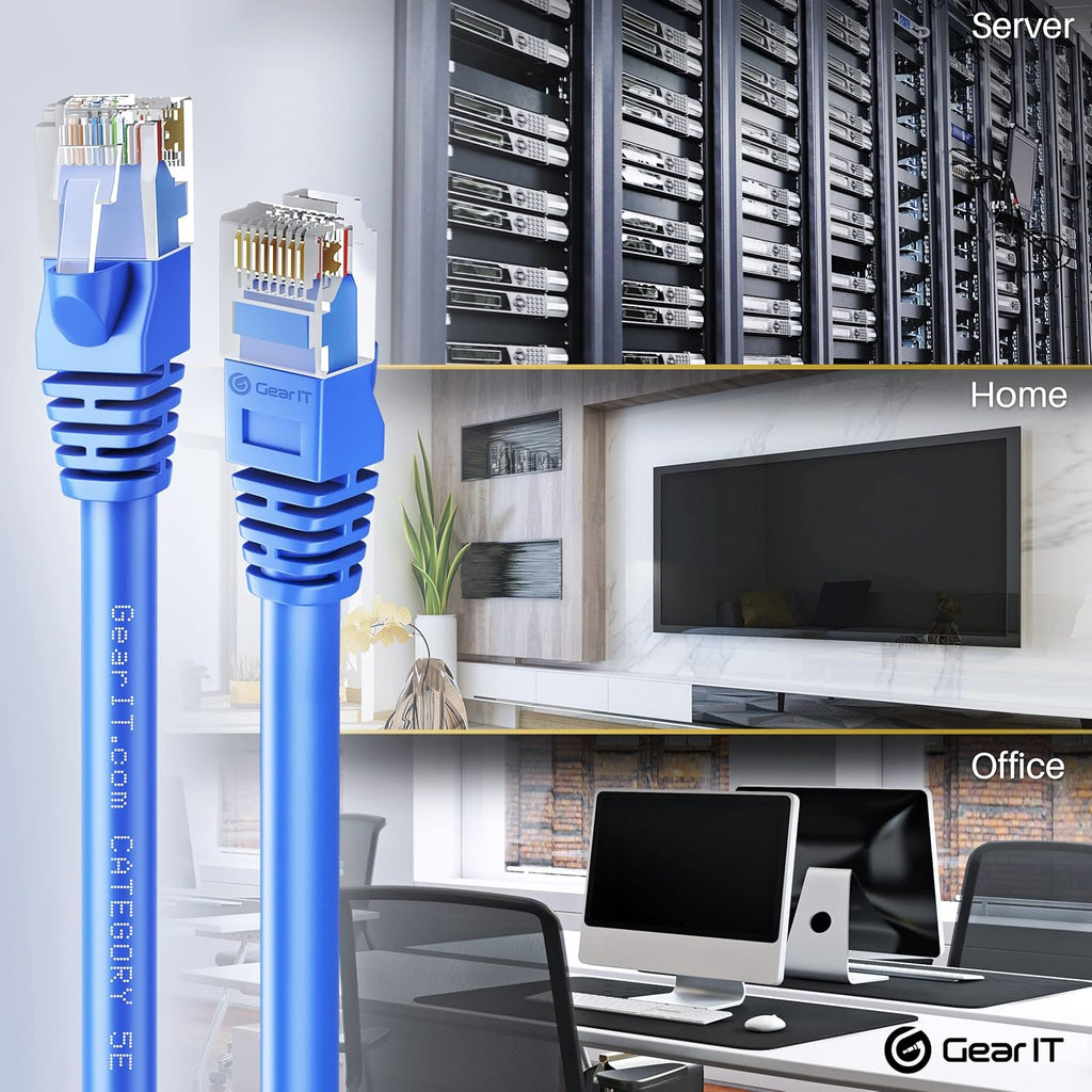 100-Pack Blue Cat5e Ethernet Patch Cable 1 Foot G79111