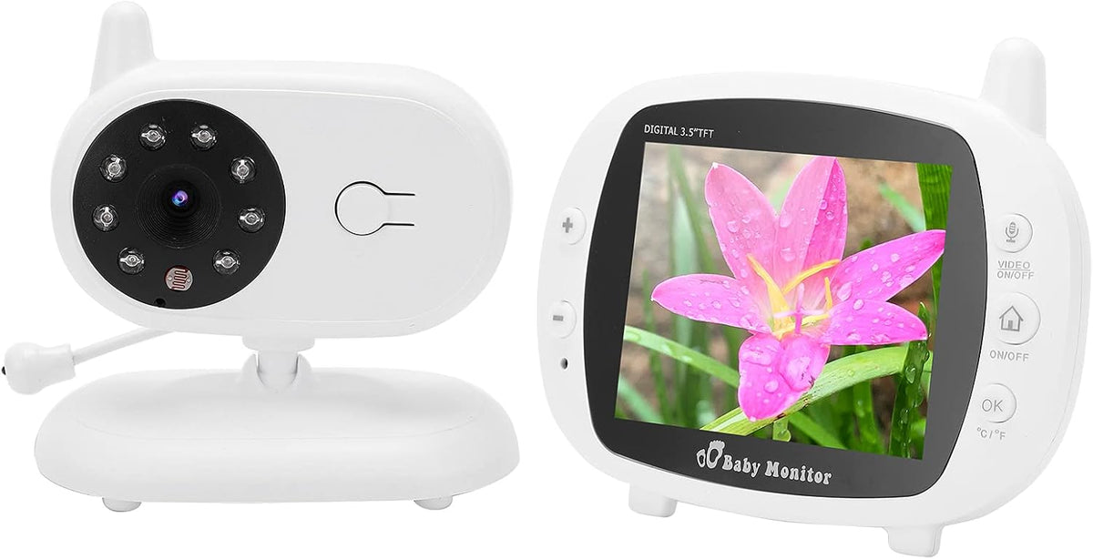 Baby Video Monitor with Temperature Sensor Infrared Night Vision Two-way Intercom A140
