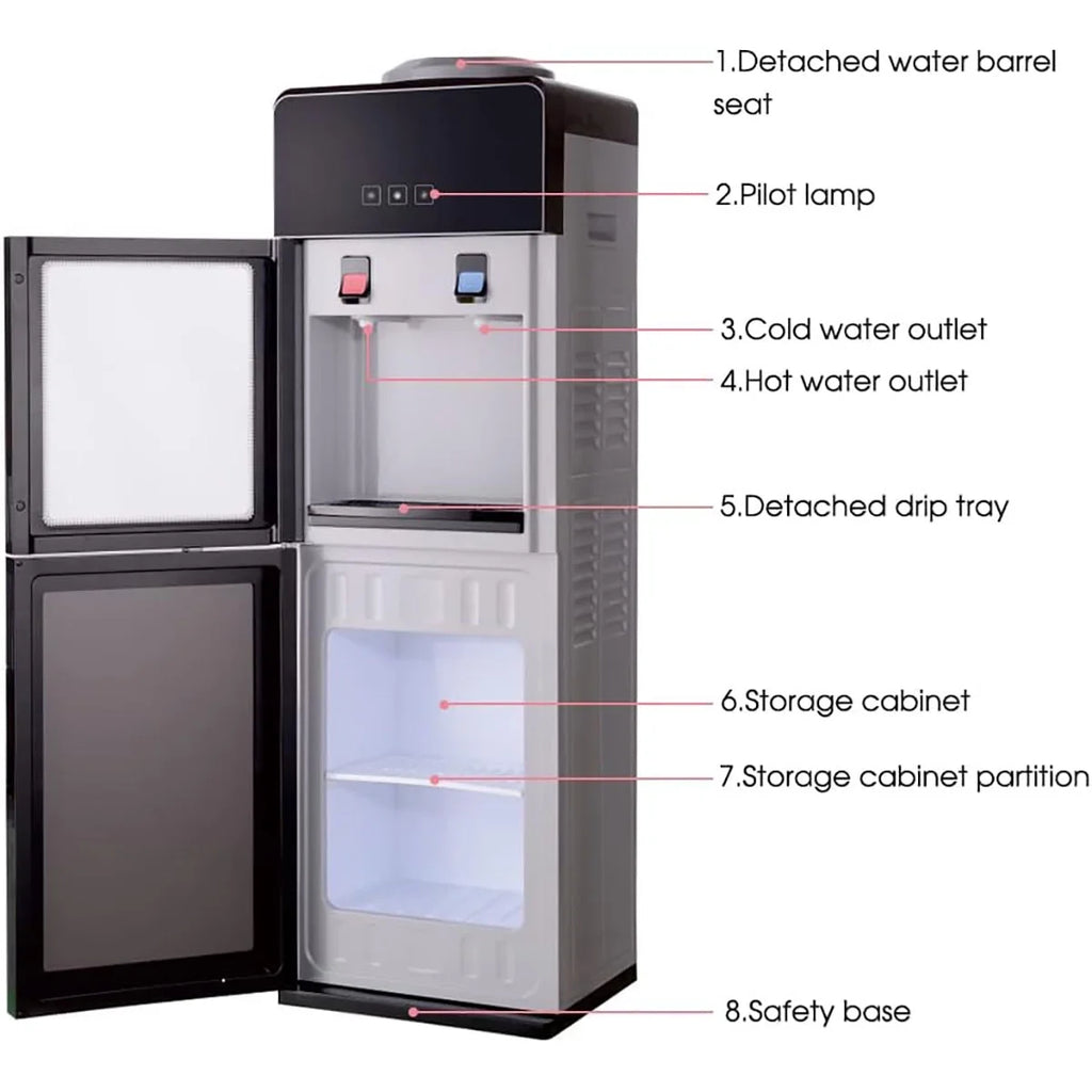 Top-Loading Hot & Cold Water Dispenser with Storage Cabinet S616