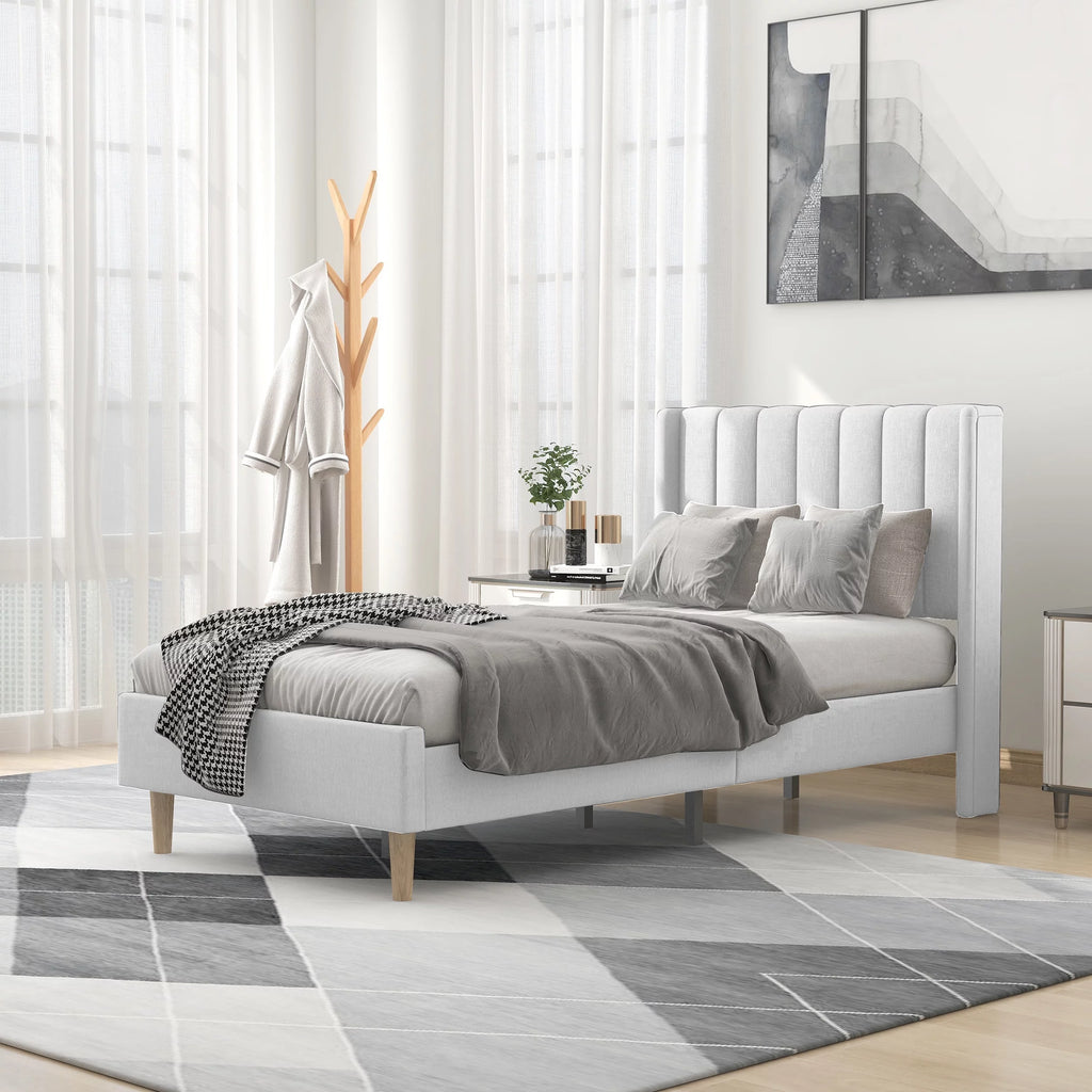 Twin Size Upholstered Platform Bed Frame G602