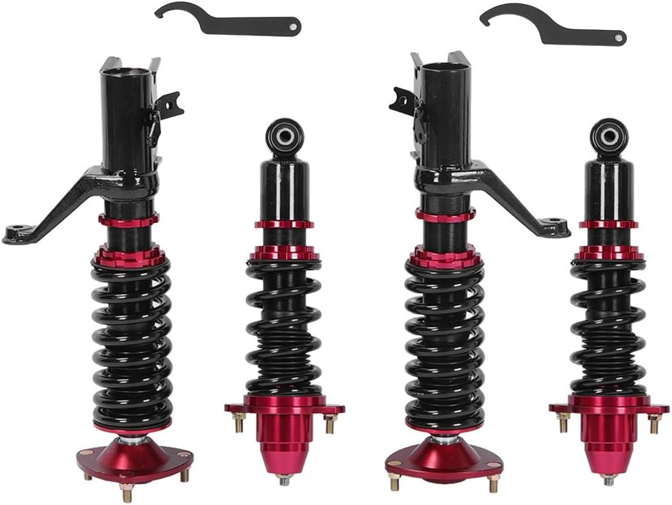 2 Front + 2 Rear Metal Damper Strut Coilover Suspension Kit F363602