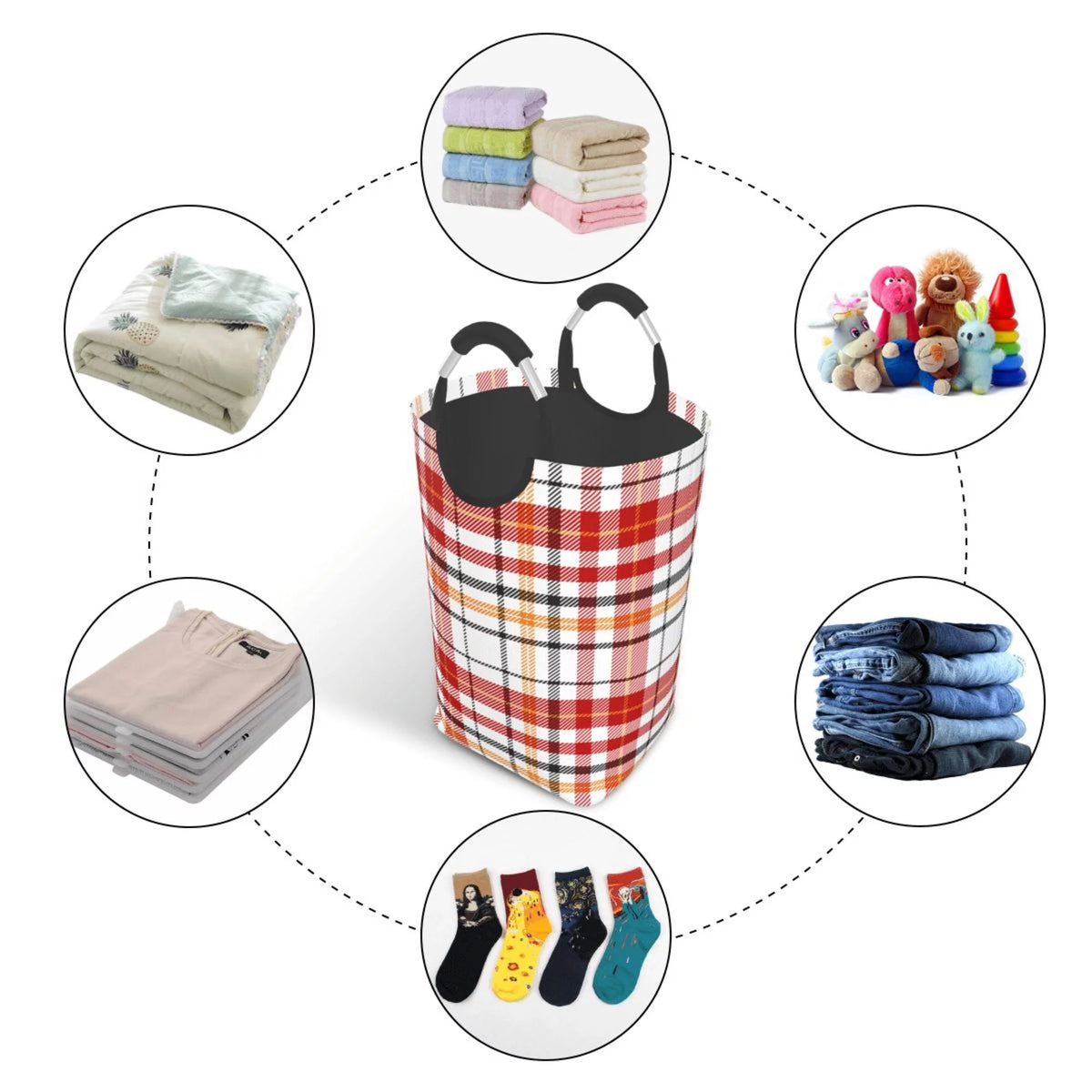50L Rectangular Waterproof Foldable Laundry Hamper Z59777