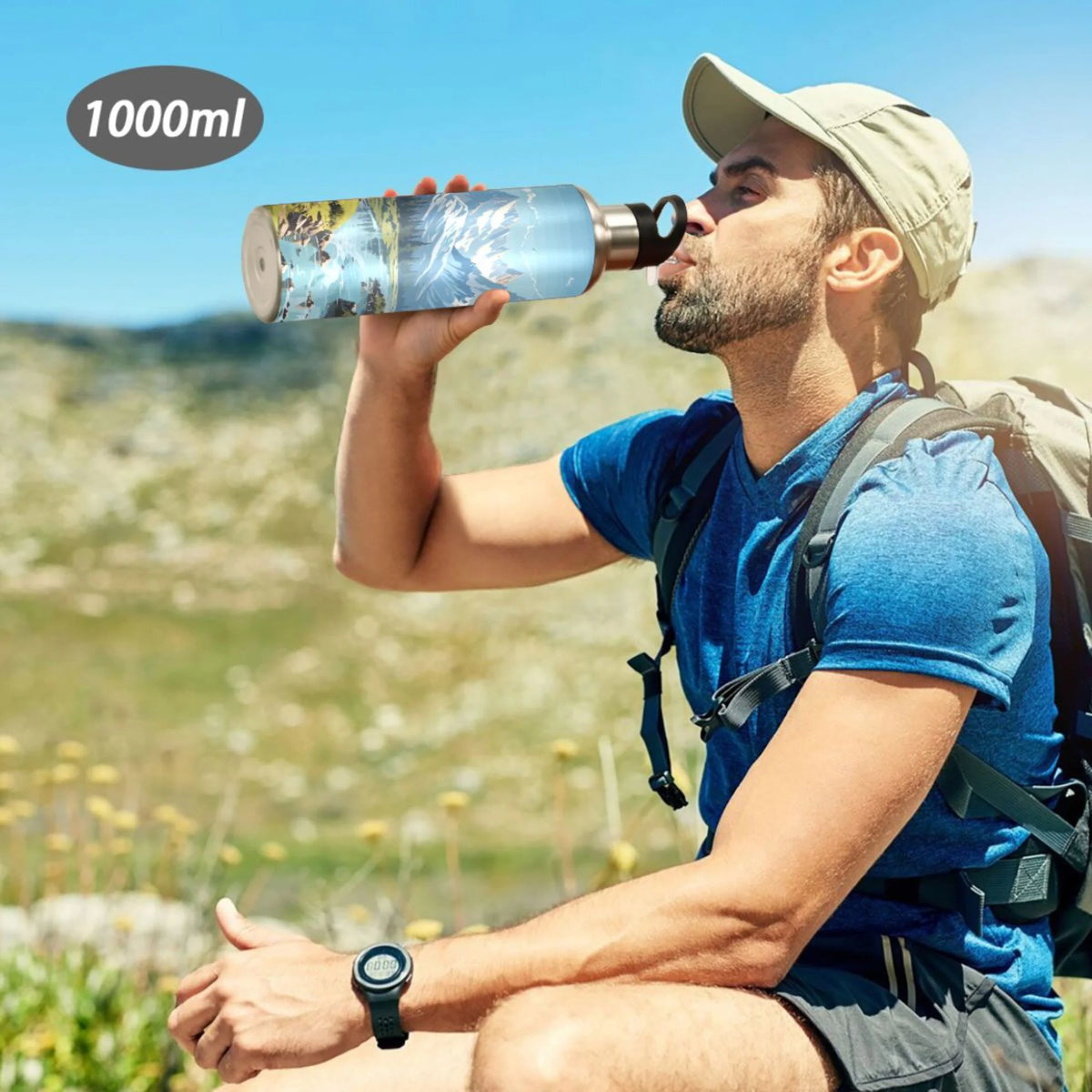 Insulated Stainless Steel Water Bottle with Straw Lid 20 oz N106