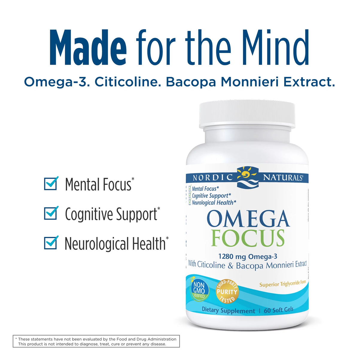 Omega Focus Softgels 1280 Mg 60 Count F7752