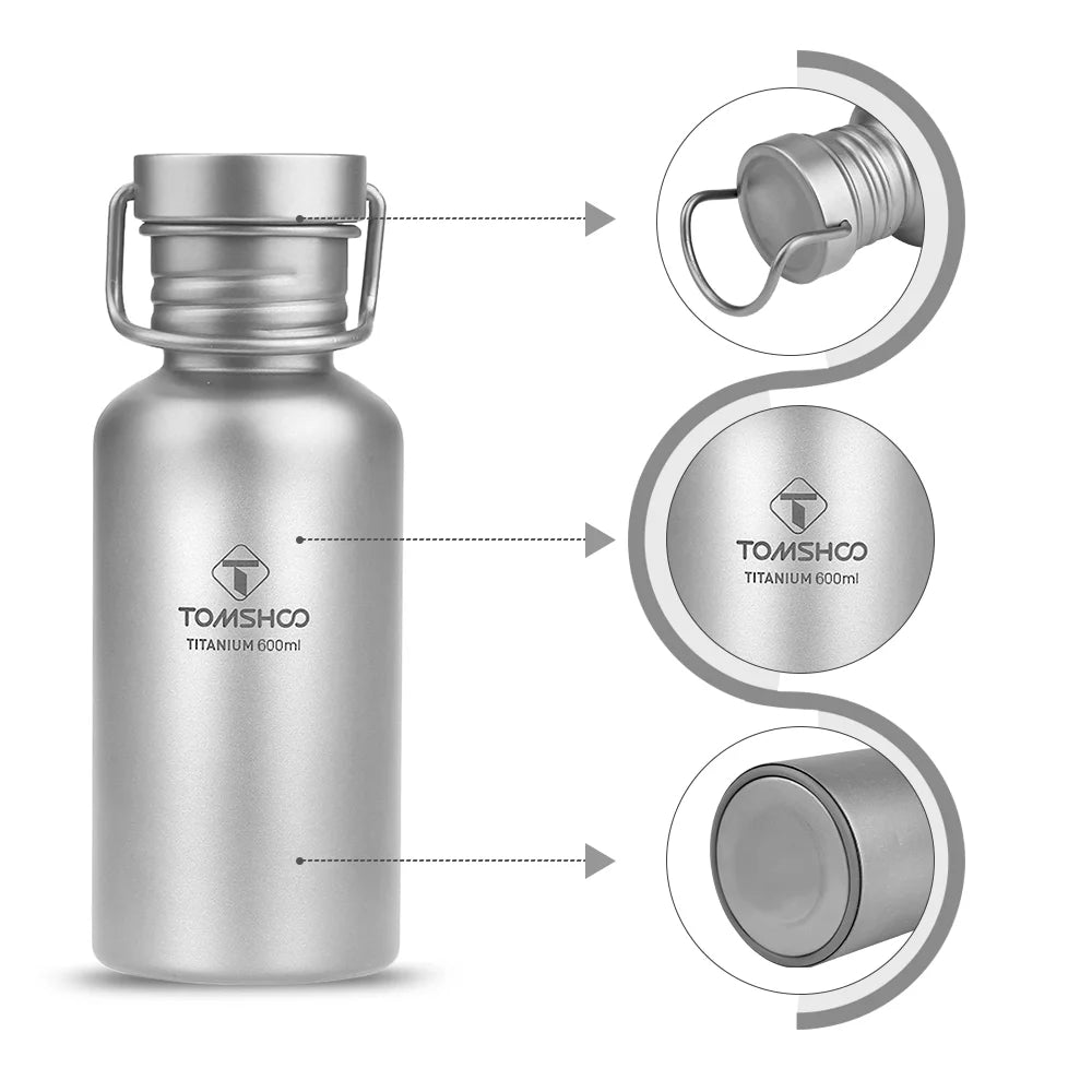 600ml Full Titanium Ultralight Outdoor Bottle Q693835