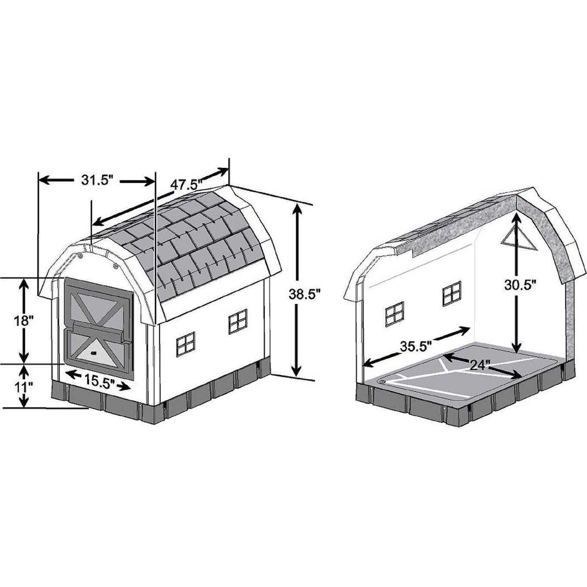 Insulated Dog House with Central Heater H192450