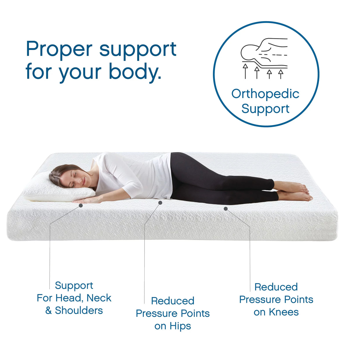 8 Gel Memory Foam Short Queen Mattress B649279